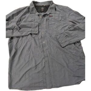 WRANGLER ATG™ MEN'S MIX MATERIAL SHIRT SIZE 3XT OUTDOOR GREY BLUE